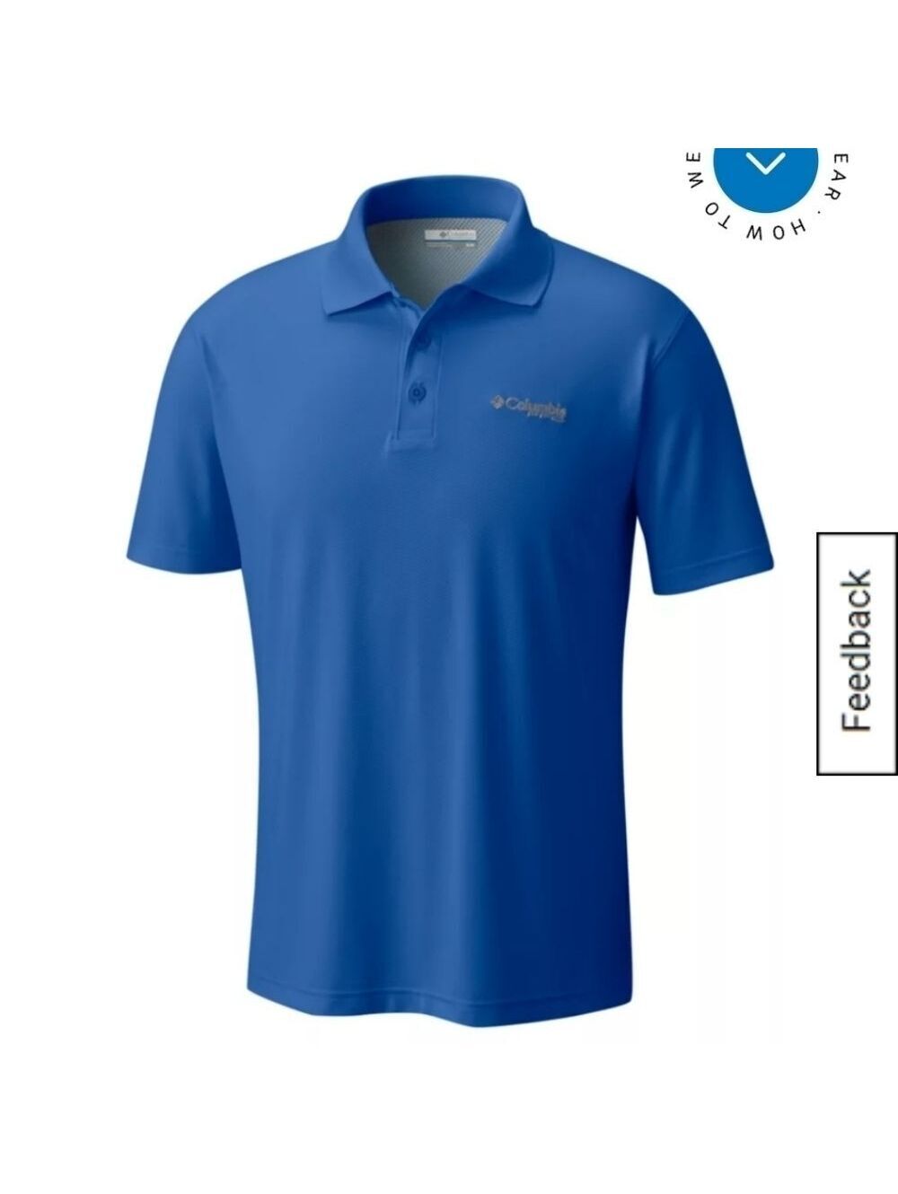 COLUMBIA PFG Omni-Shade LIGHTWEIGHT Blue LOGO Fishing Golf Preppy Size 2X office